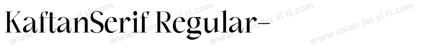 KaftanSerif Regular字体转换